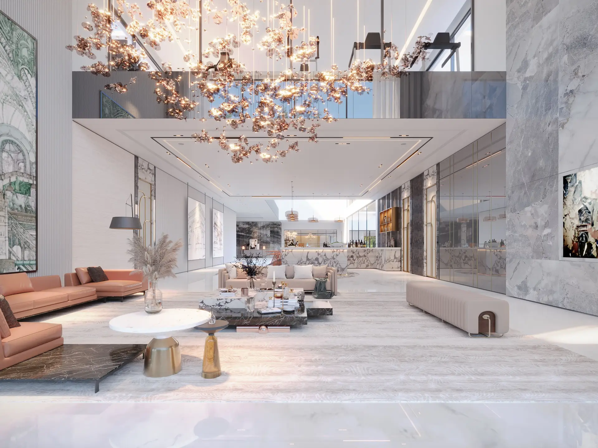 Contemporary Living Spaces lighting