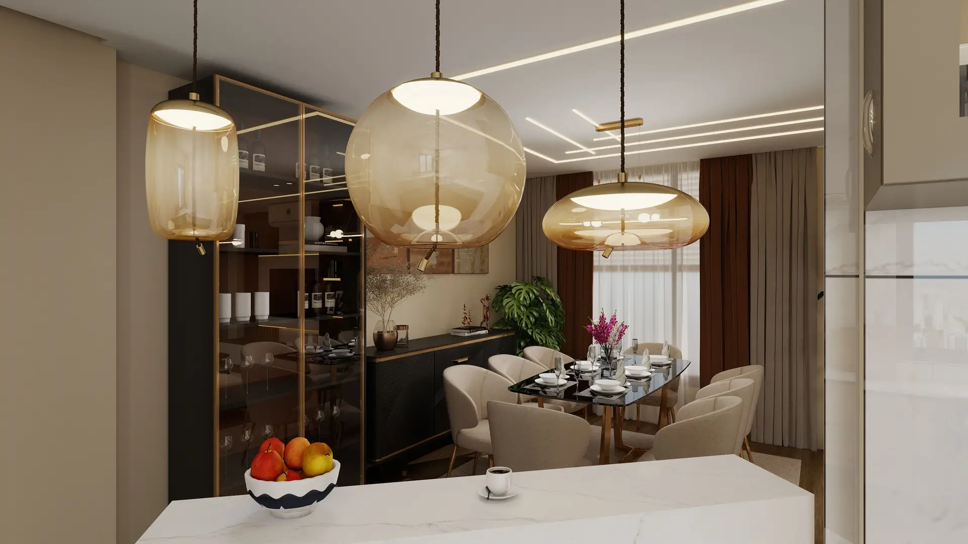 Boutique restaurant and hospitality interior lighting